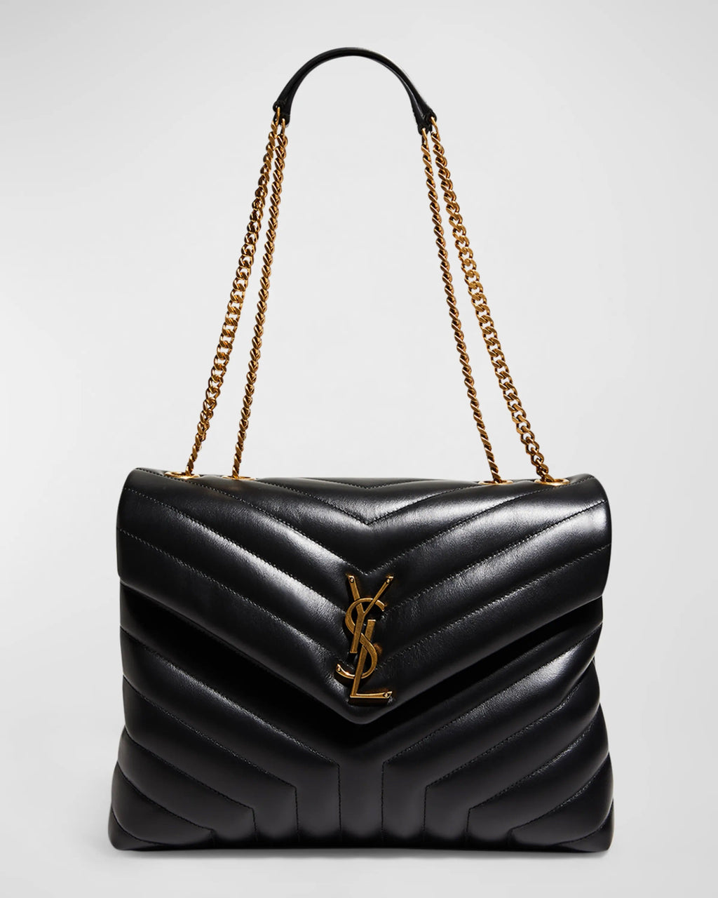 YSL MEDIUM LOULOU Y QUILTED CALFSKIN SHOULDER BAG