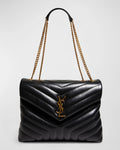 YSL MEDIUM LOULOU Y QUILTED CALFSKIN SHOULDER BAG