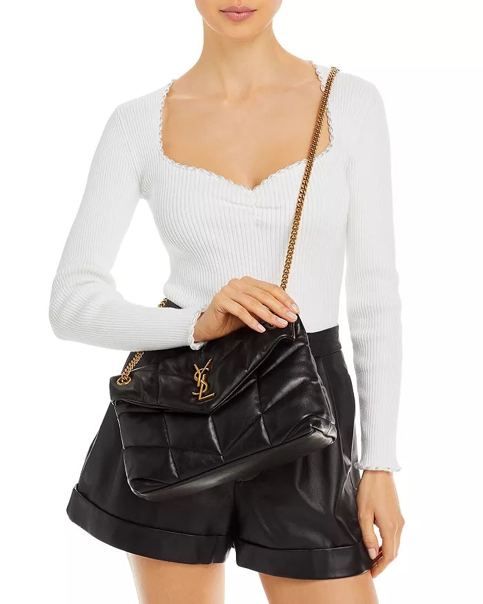 SAINT LAURENT PUFFER LOULOU SHOULDER BAG