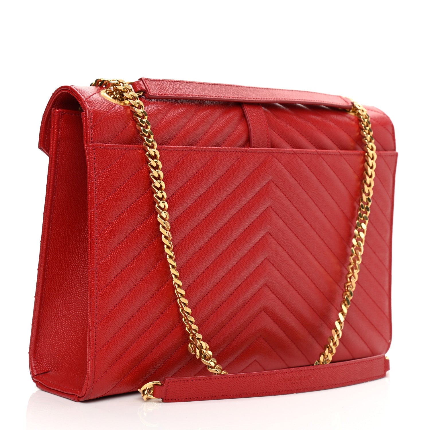 YSL CHEVRON MATELASSE MONOGRAM LARGE SATCHEL