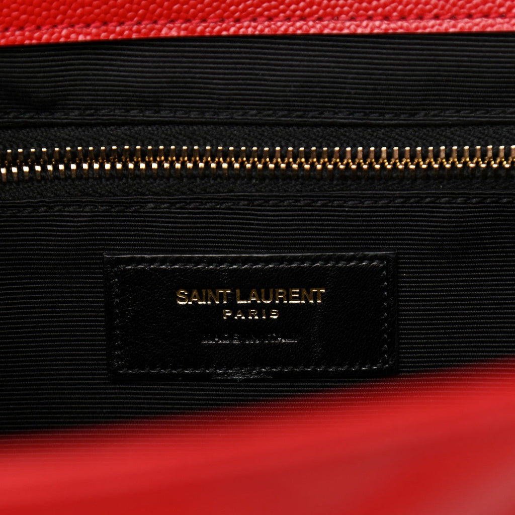 YSL CHEVRON MATELASSE MONOGRAM LARGE SATCHEL