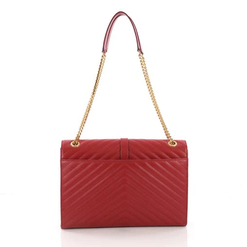 YSL CHEVRON MATELASSE MONOGRAM LARGE SATCHEL