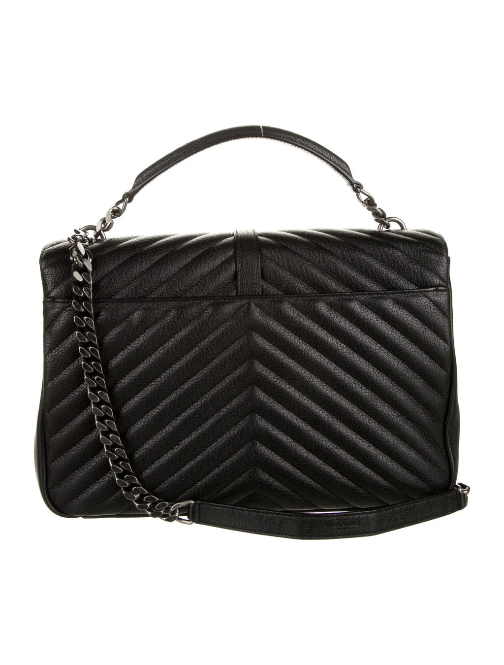 YSL COLLEGE MEDIUM QUILTED LEATHER SHOULDER BAG