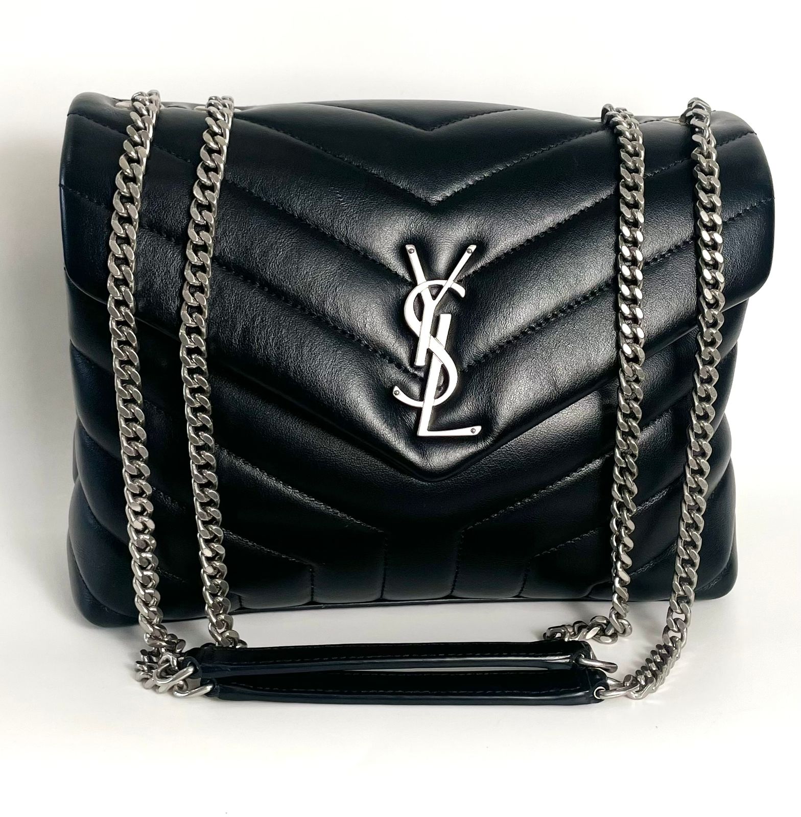 YVES SAINT LAURENT LOULOU MEDIUM CALFSKIN QUILTED SHOULDER BAG