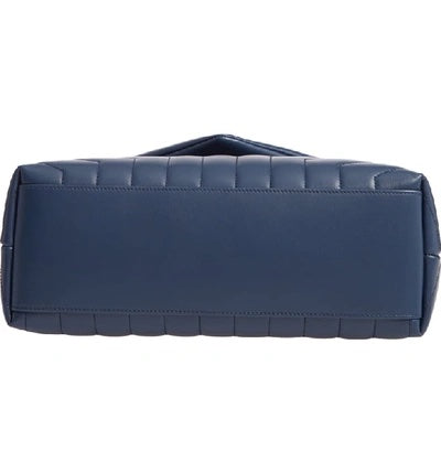 YSL LOULOU CALFSKIN LEATHER MEDIUM SHOULDER BAG IN DENIM BLUE
