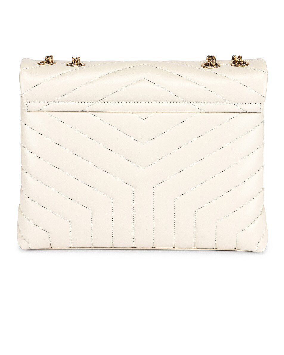 YSL MEDIUM LOULOU CALFSKIN LEATHER CHAIN BAG