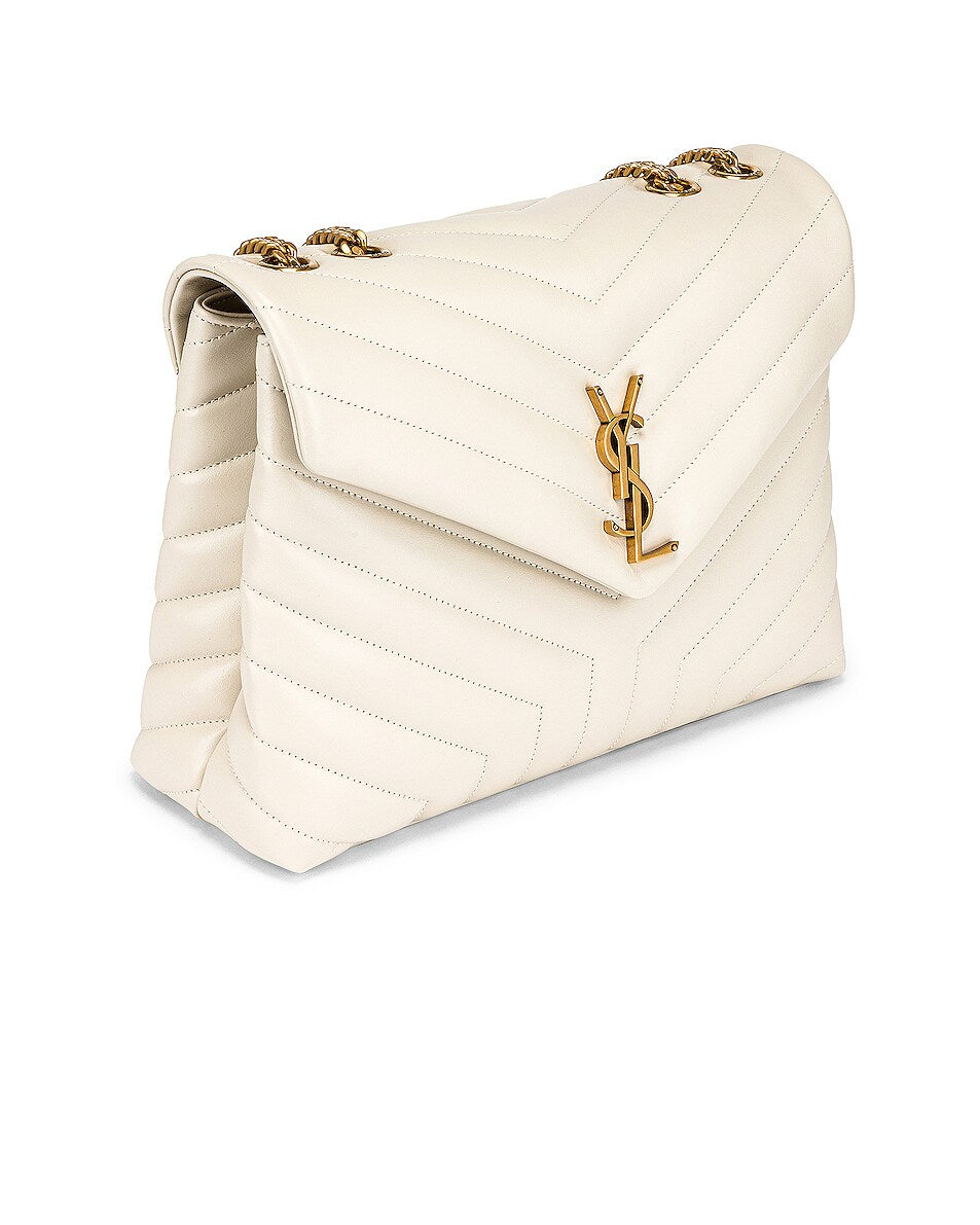 YSL MEDIUM LOULOU CALFSKIN LEATHER CHAIN BAG