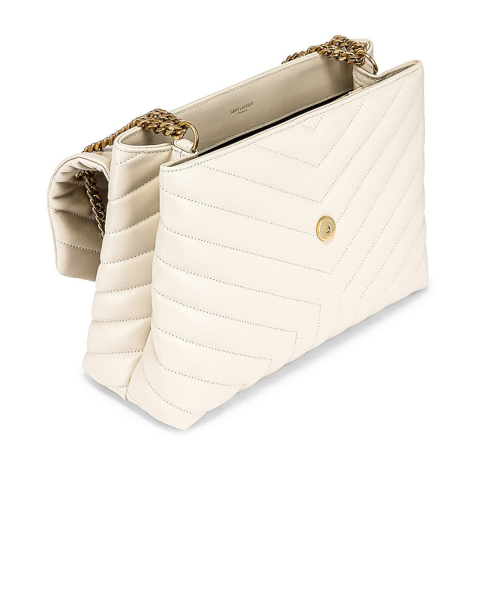 YSL MEDIUM LOULOU CALFSKIN LEATHER CHAIN BAG