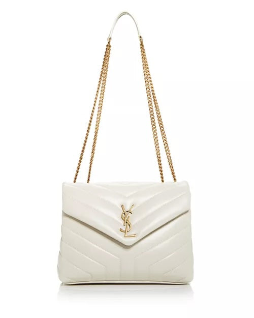 YSL MEDIUM LOULOU CALFSKIN LEATHER CHAIN BAG
