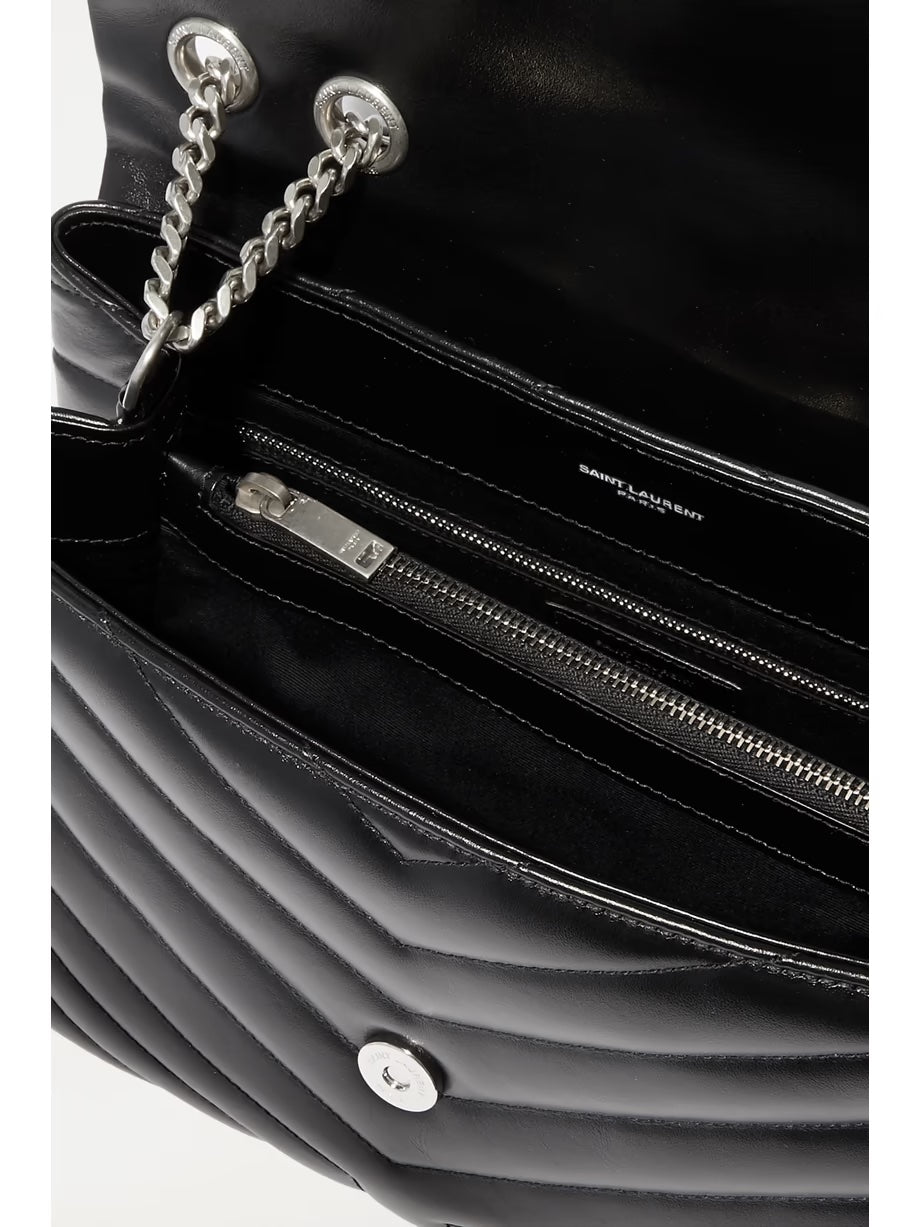 YSL MEDIUM LOULOU MATELASSE LEATHER SHOULDER BAG