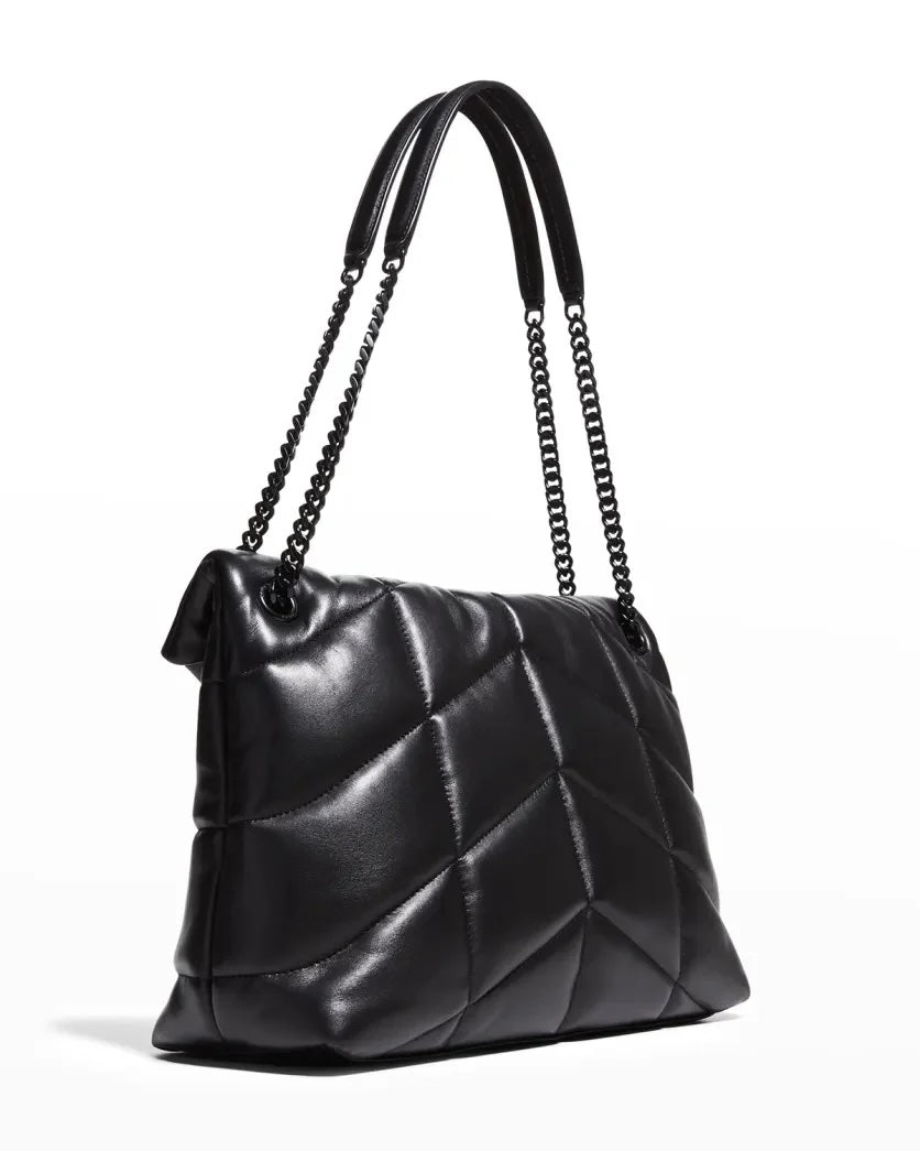 YSL LOULOU QUILTED PUFFER LEATHER MEDIUM SHOULDER BAG