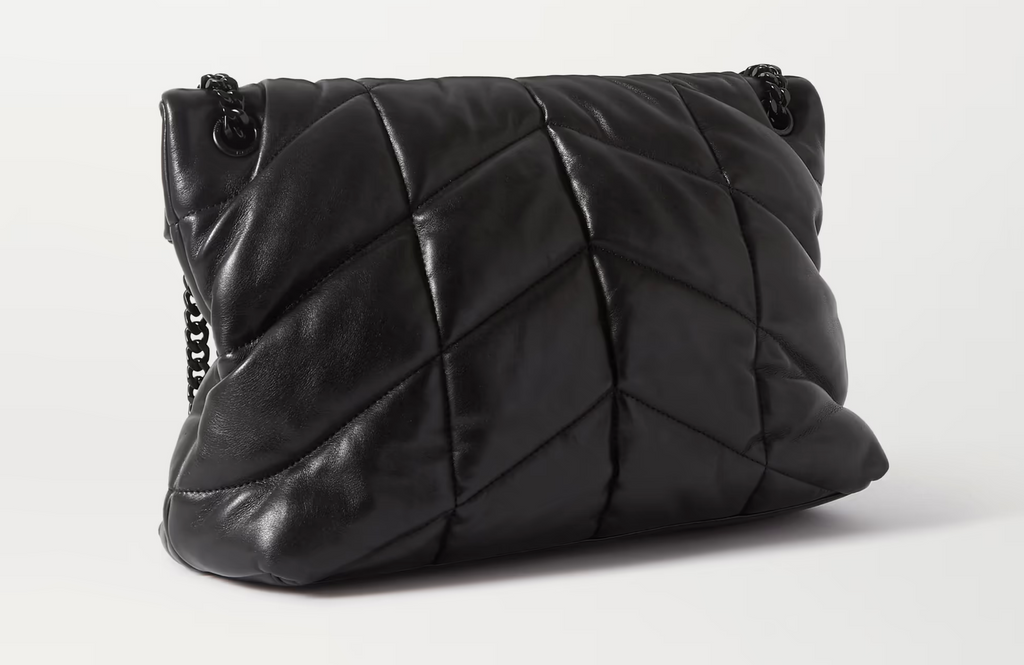 YSL LOULOU MEDIUM QUILTED PUFFER LEATHER SHOULDER BAG