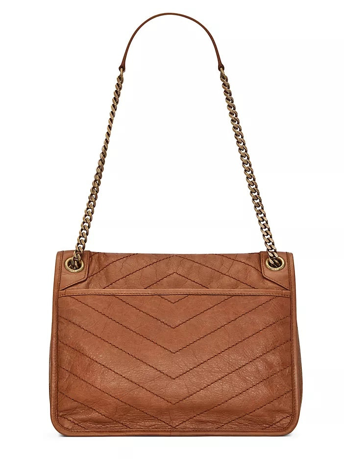YSL MEDIUM NIKI CALFSKIN LEATHER SHOULDER BAG