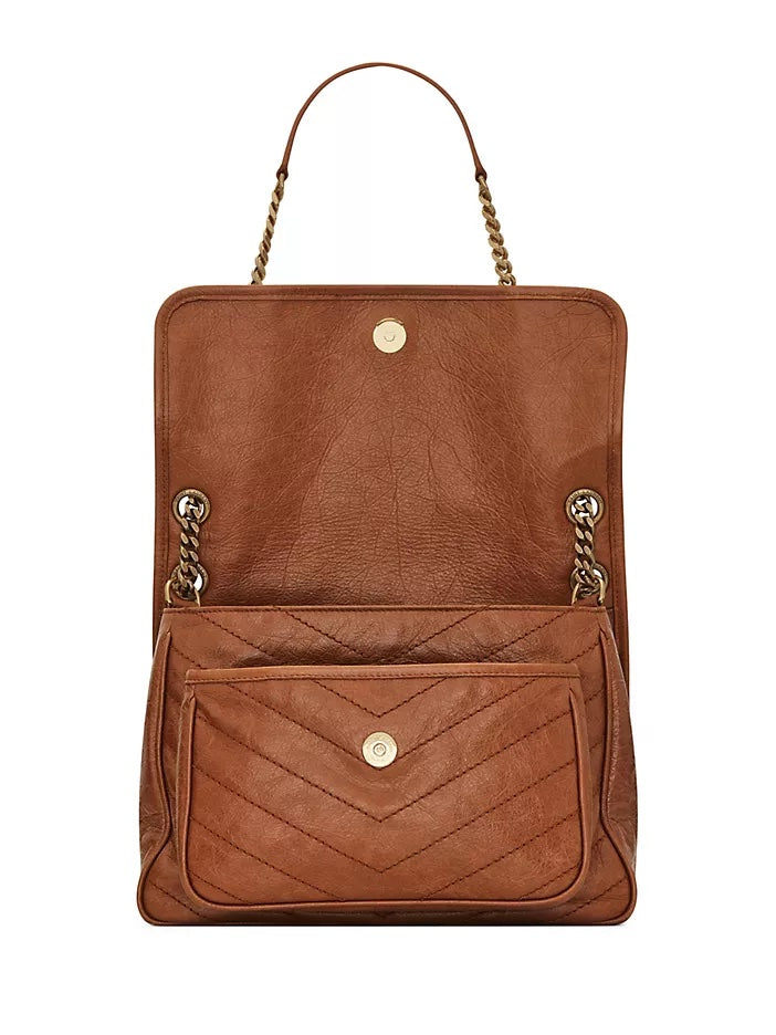 YSL MEDIUM NIKI CALFSKIN LEATHER SHOULDER BAG