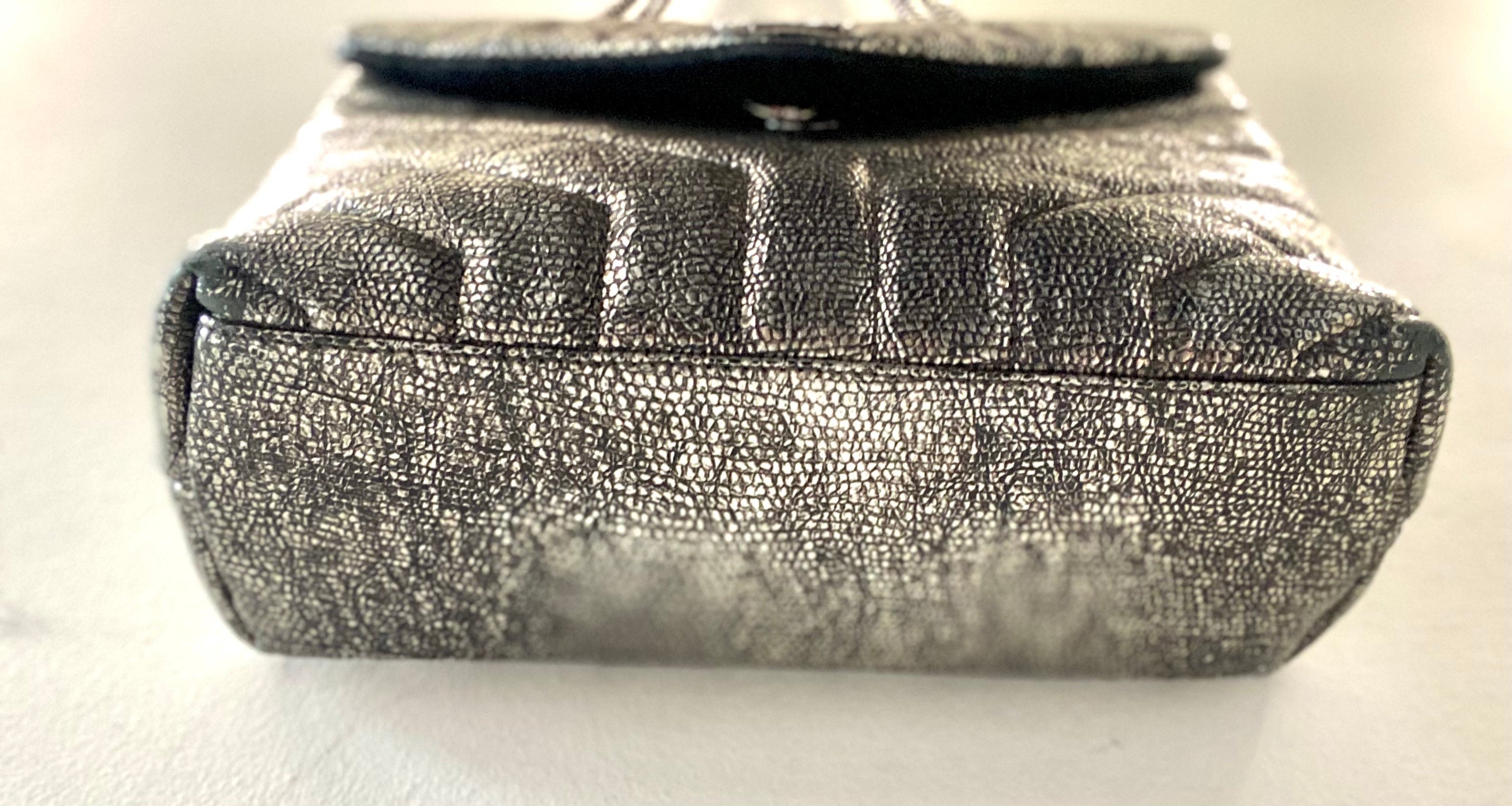 YVES SAINT LAURENT METALLIC CAVIAR SMALL LOULOU BAG
