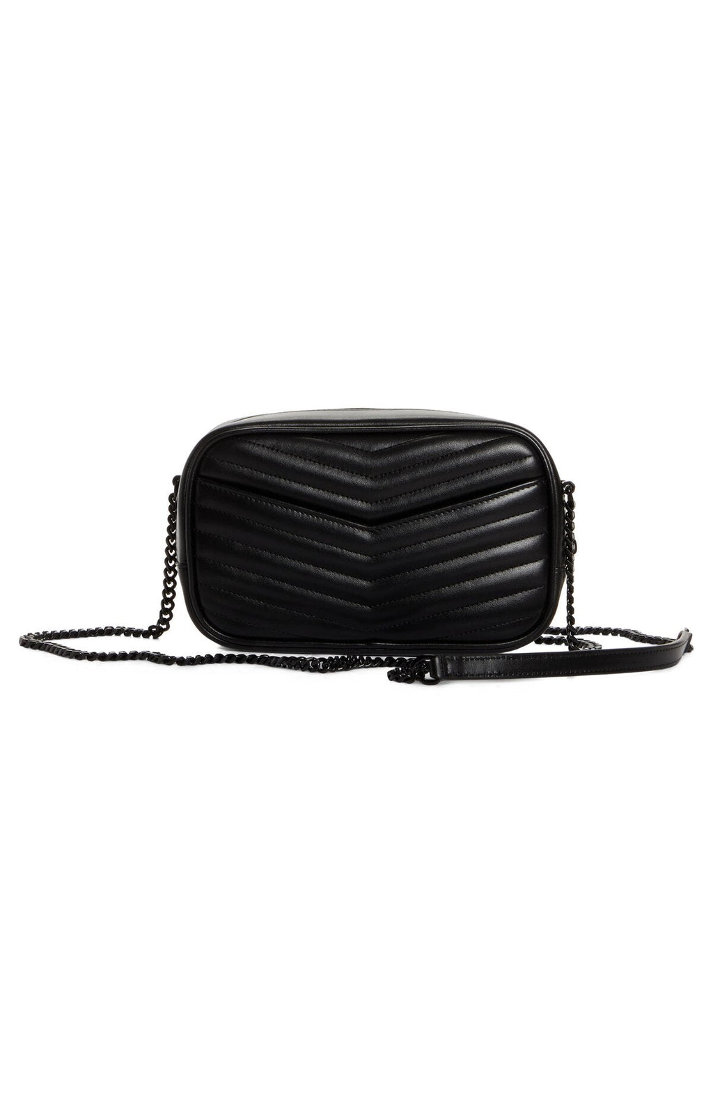 YSL PEBBLED LEATHER MINI LOU CAMERA BAG NOIR