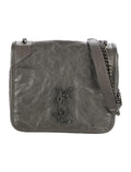 YSL MONOGRAM CRINKLED MATELASSE LEATHER BABY NIKI SHOULDER BAG