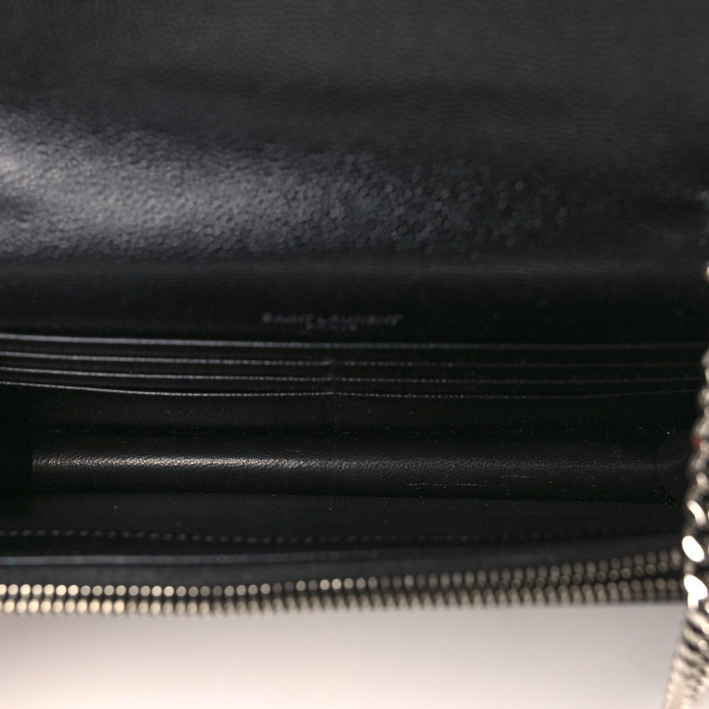 YSL MONOGRAM GRAIN DE POUDRE WALLET ON CHAIN