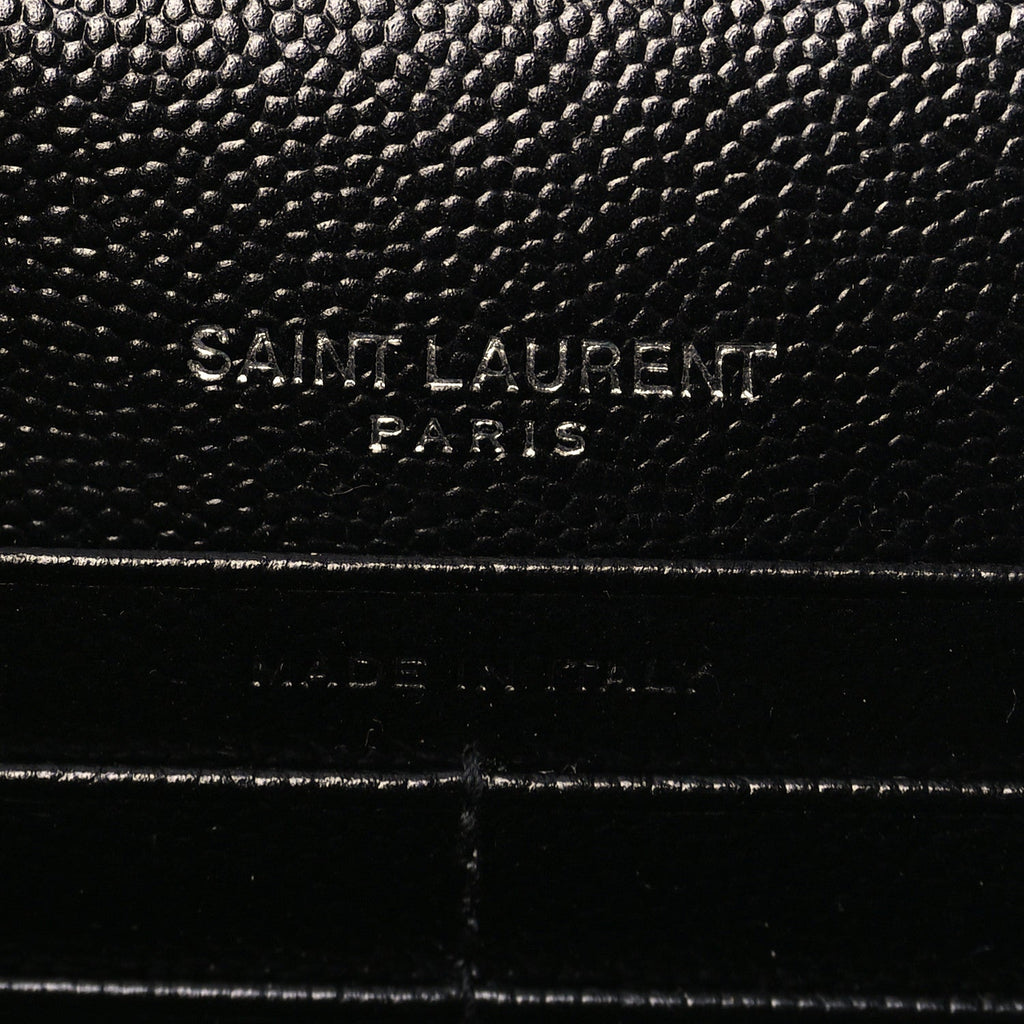 YSL MONOGRAM GRAIN DE POUDRE WALLET ON CHAIN