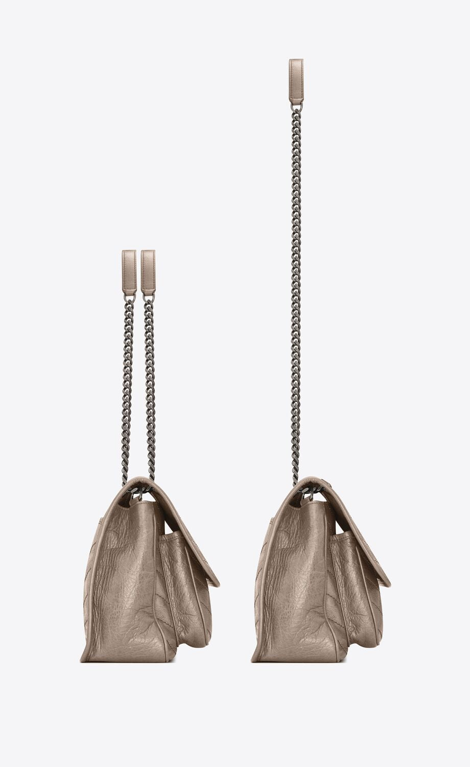 YSL NIKI MEDIUM VINTAGE CALFSKIN LEATHER SHOULDER BAG