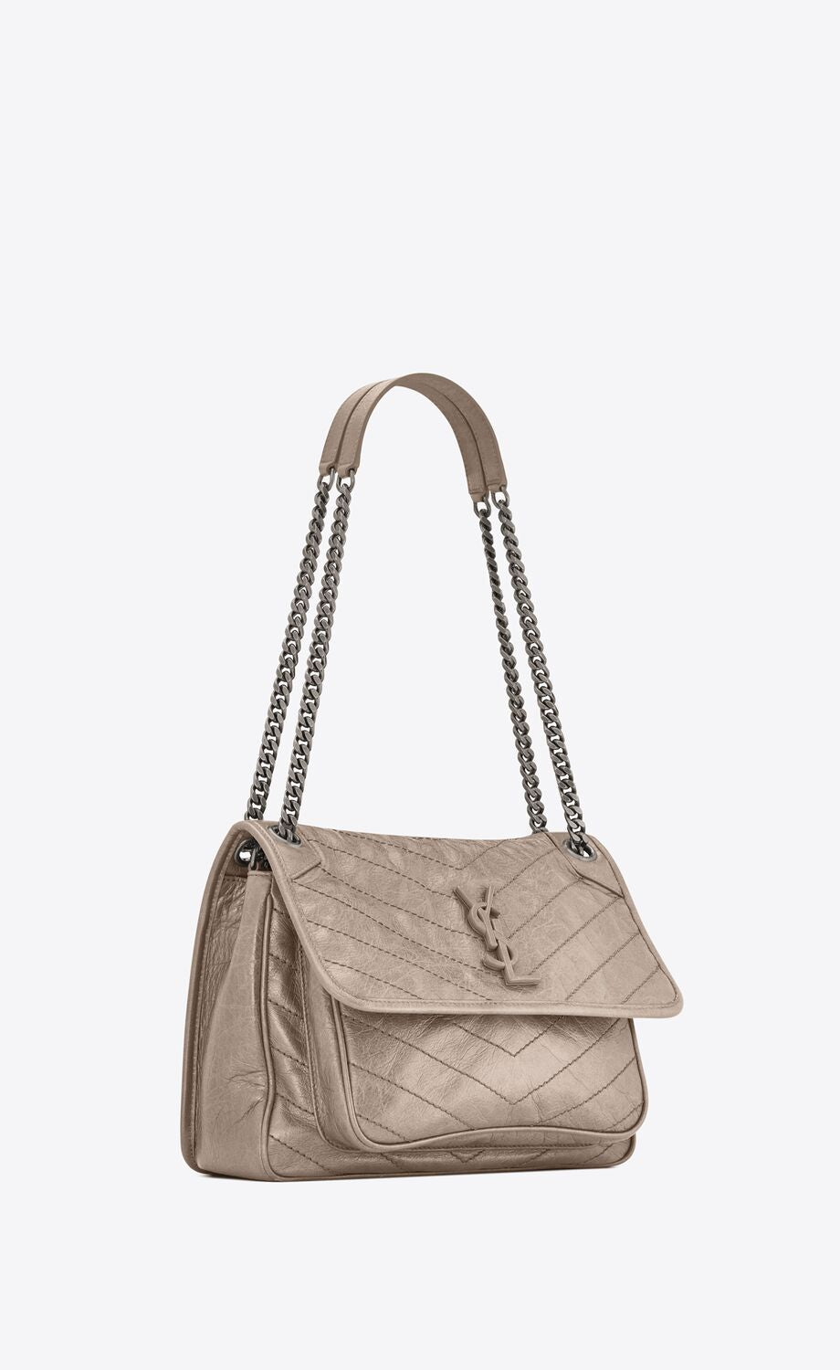 YSL NIKI MEDIUM VINTAGE CALFSKIN LEATHER SHOULDER BAG