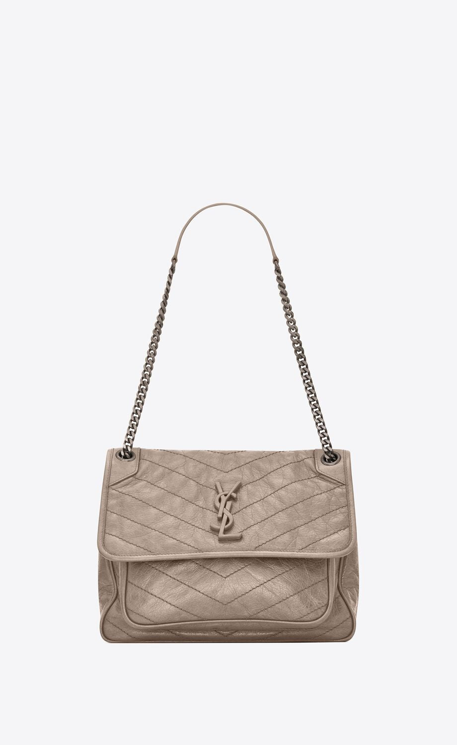 YSL NIKI MEDIUM VINTAGE CALFSKIN LEATHER SHOULDER BAG