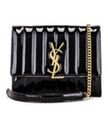 YSL PATENT CALFSKIN MONOGRAM LARGE VICKY CHAIN BAG