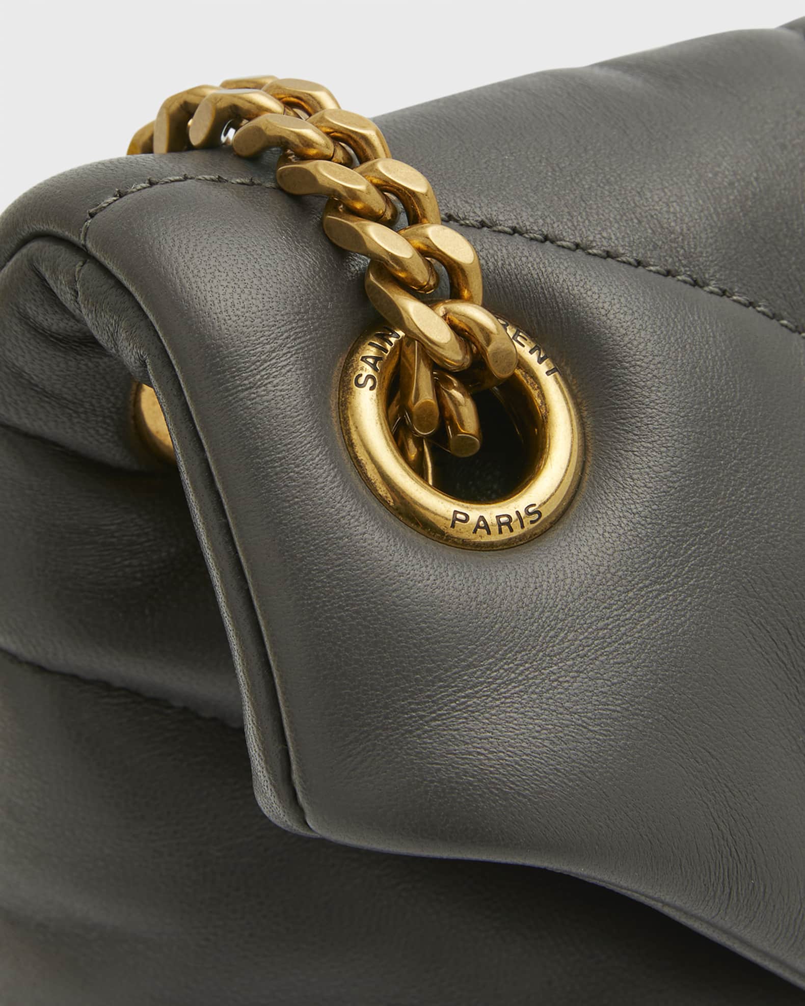YSL PUFFER NAPPA LEATHER SMALL SHOULDER BAG