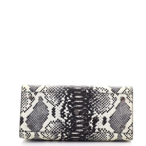 SAINT LAURENT PYTHON EMBOSSED SMALL SAC DE JOUR TOTE BAG