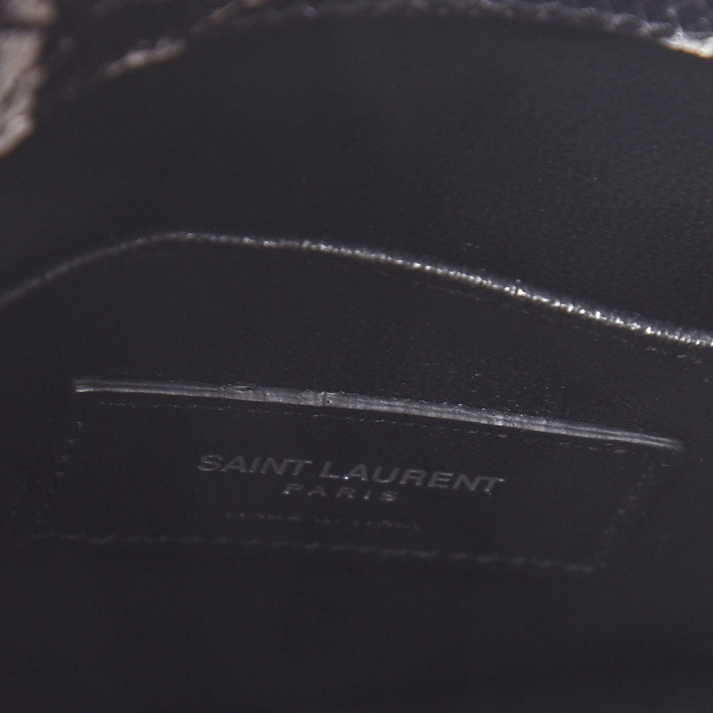 SAINT LAURENT PYTHON EMBOSSED SMALL SAC DE JOUR TOTE BAG