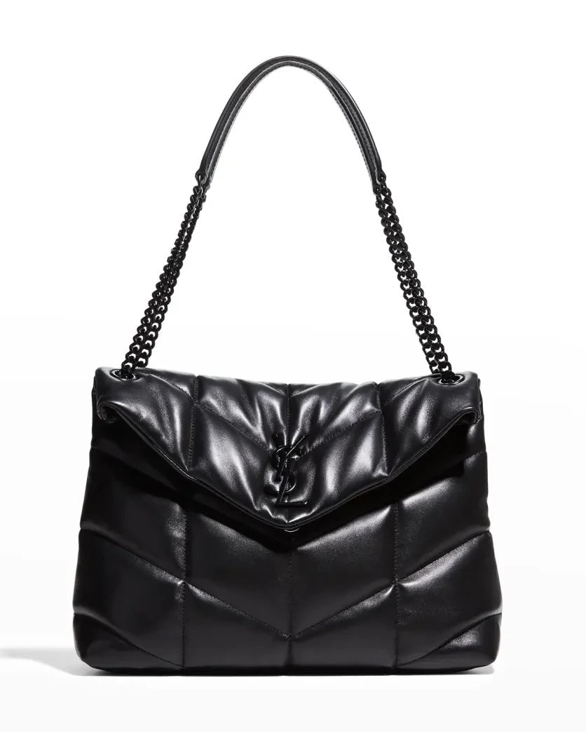 YSL LOULOU QUILTED PUFFER LEATHER MEDIUM SHOULDER BAG