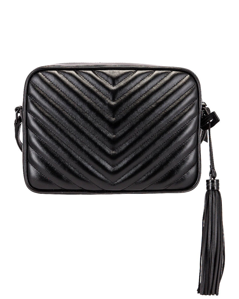 YSL LOU QUILTED CALFSKIN LEATHER CAMERA BAG