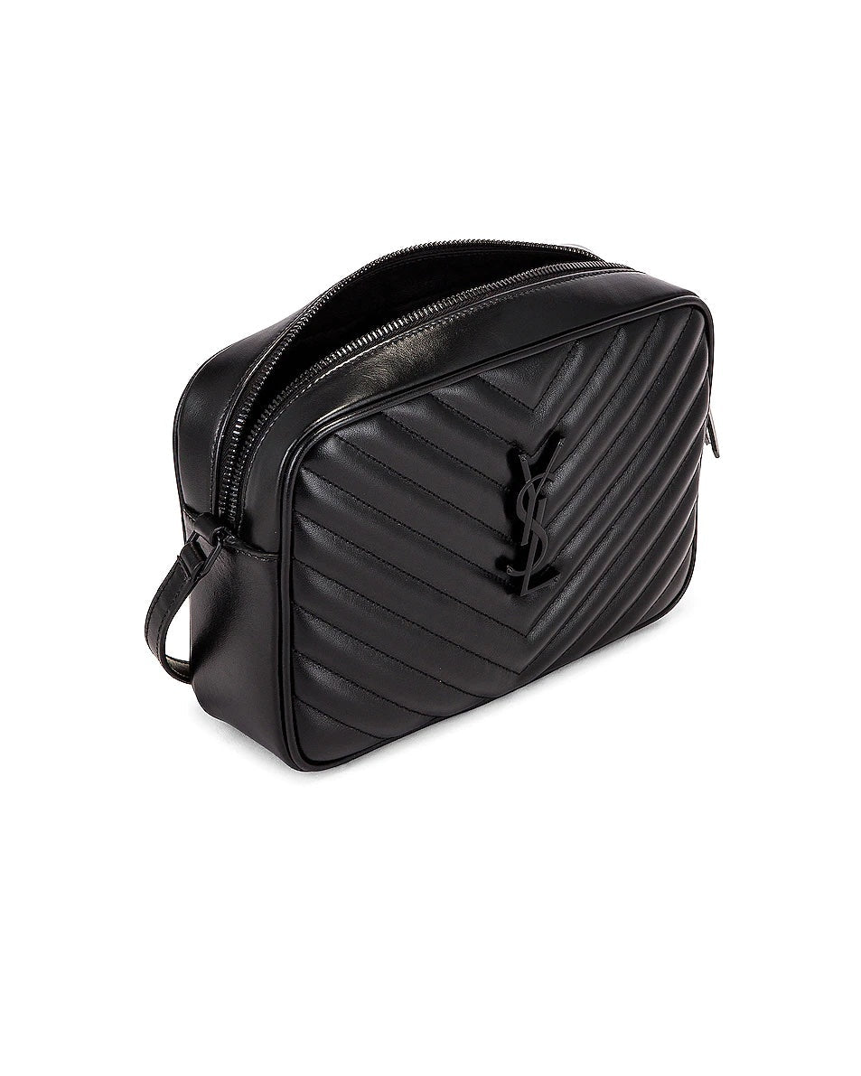 YSL LOU QUILTED CALFSKIN LEATHER CAMERA BAG