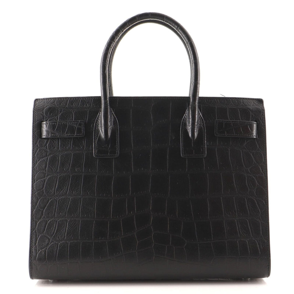 YSL SAC DE JOUR CROCODILE-EMBOSSED HANDBAG