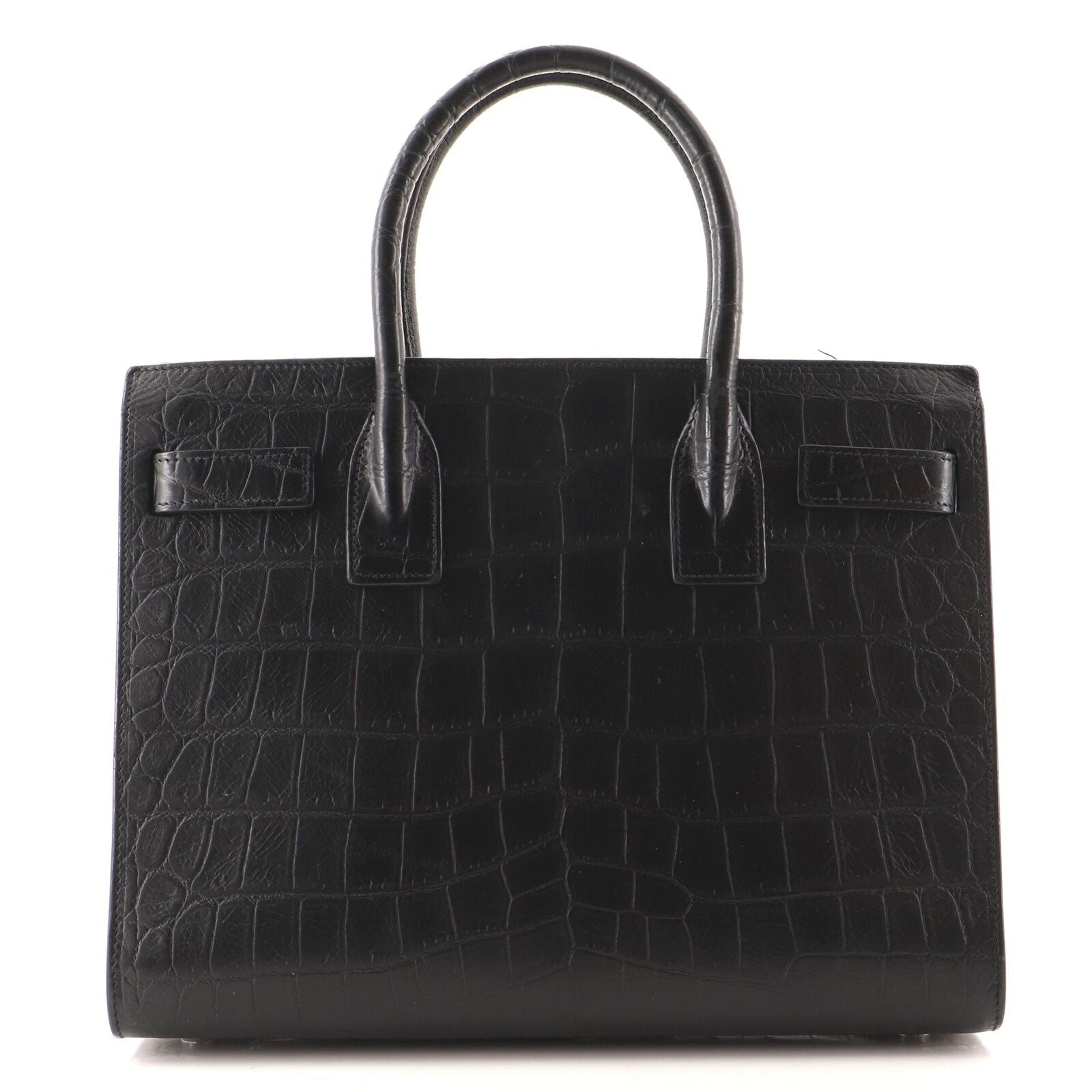 YSL SAC DE JOUR CROCODILE-EMBOSSED HANDBAG