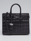 YSL SAC DE JOUR CROCODILE-EMBOSSED HANDBAG