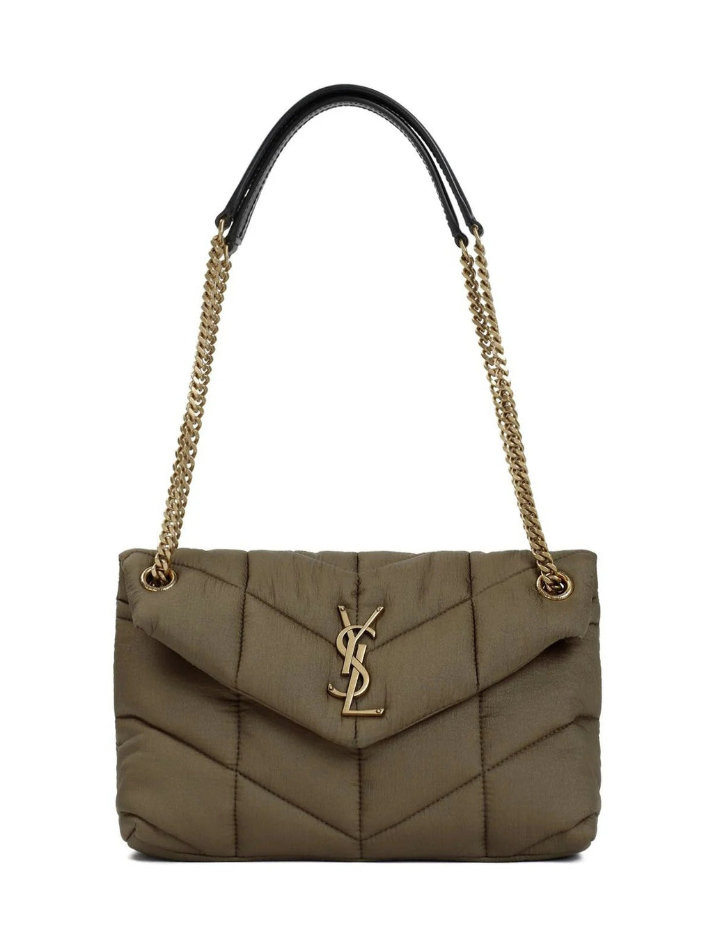 YSL NYLON QUILTED SMALL LOULOU PUFFER CHAIN BAG
