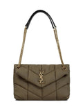 YSL NYLON QUILTED SMALL LOULOU PUFFER CHAIN BAG