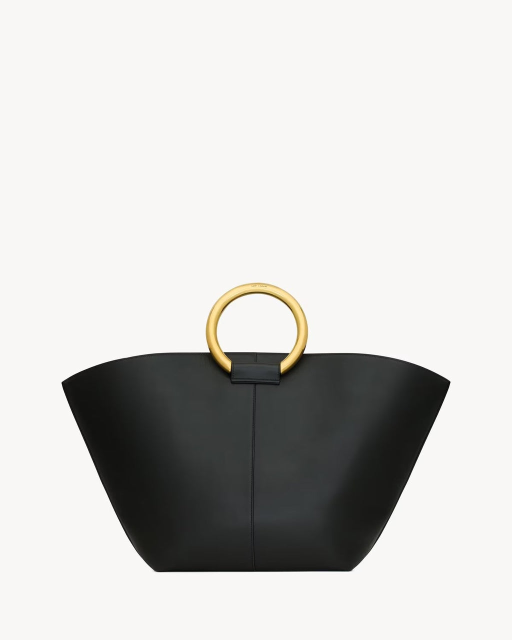 YSL SMOOTH CALFSKIN LEATHER MAXI TRAPEZOID TOTE BAG