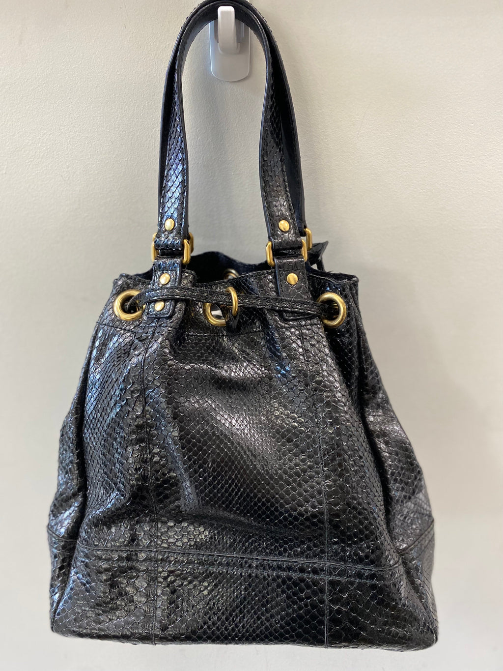 YVES SAINT LAURENT SNAKESKIN FAUBOURG BAG