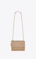 YSL MEDIUM SUNSET IN CROCODILE-EMBOSSED LEATHER