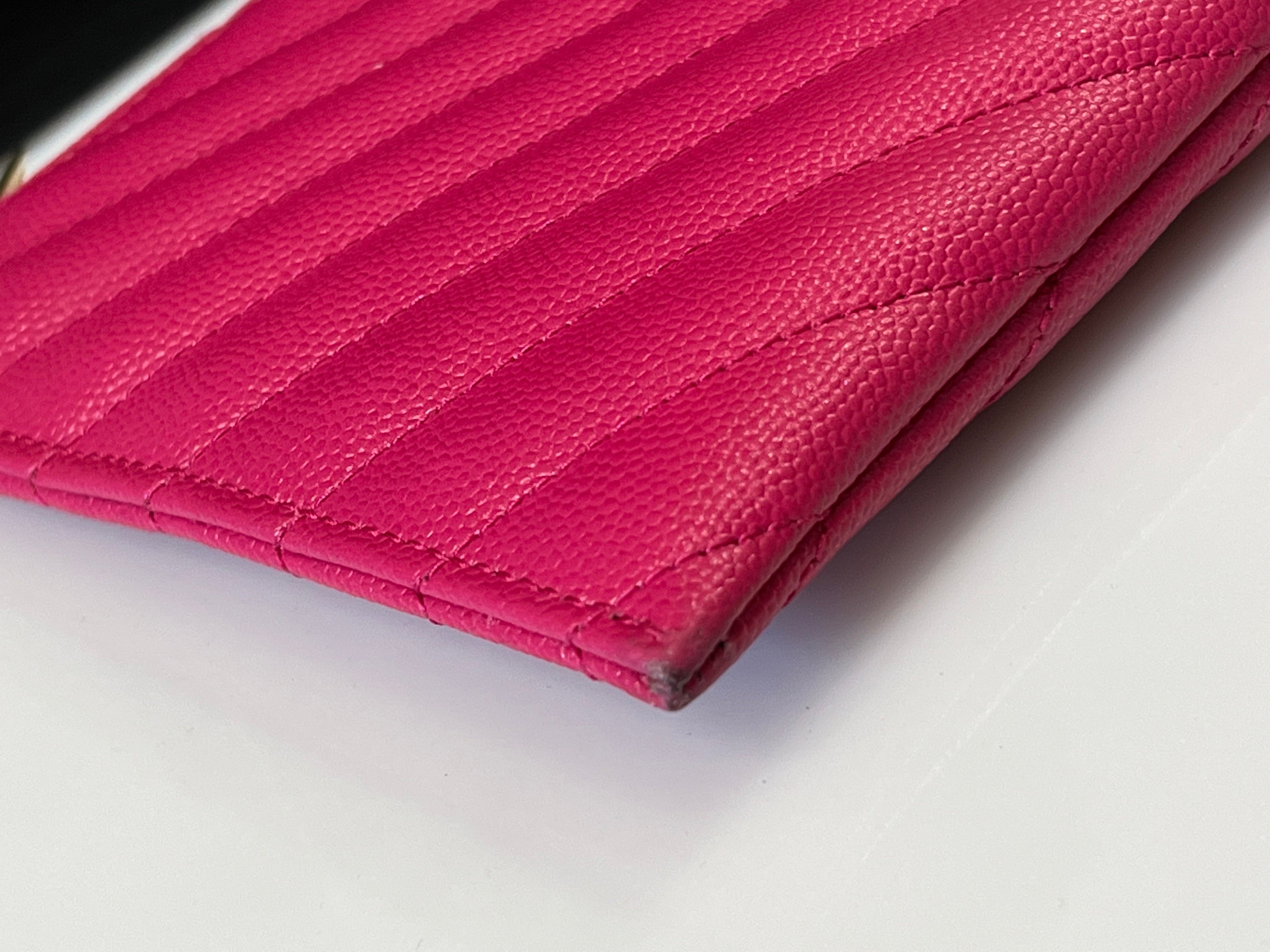 YSL GRAIN DE POUDRE CHEVRON MONOGRAM POUCH