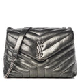 YSL MONOGRAM METALLIC CALFSKIN LOULOU BAG