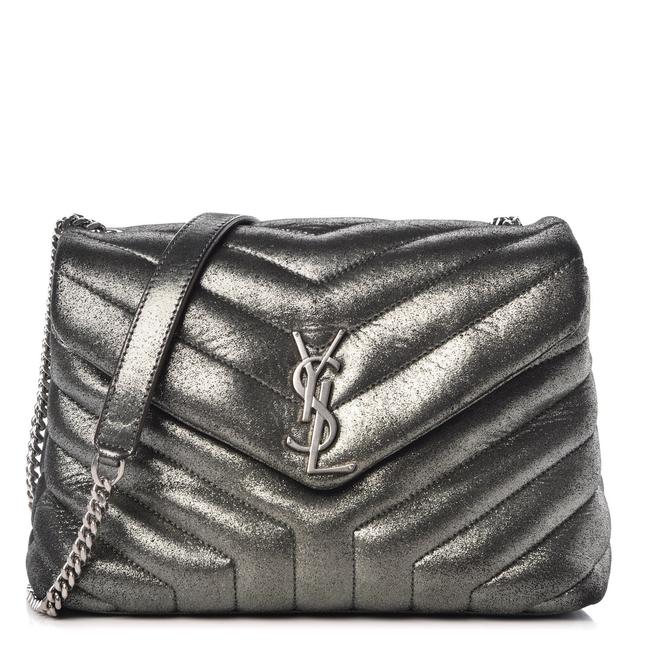 YSL MONOGRAM METALLIC CALFSKIN LOULOU BAG