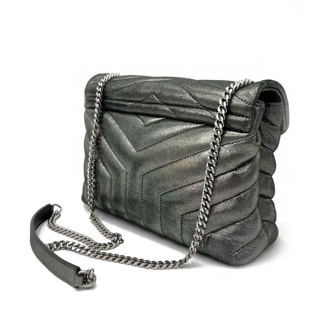 YSL MONOGRAM METALLIC CALFSKIN LOULOU BAG