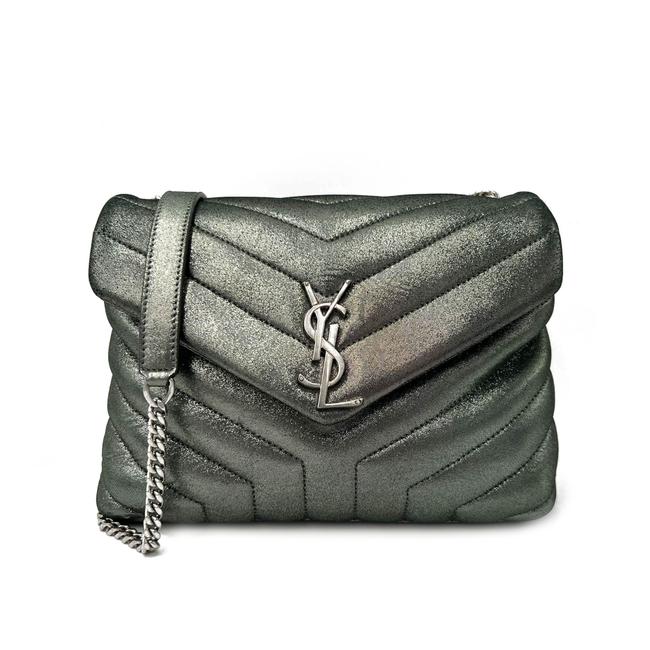 YSL MONOGRAM METALLIC CALFSKIN LOULOU BAG