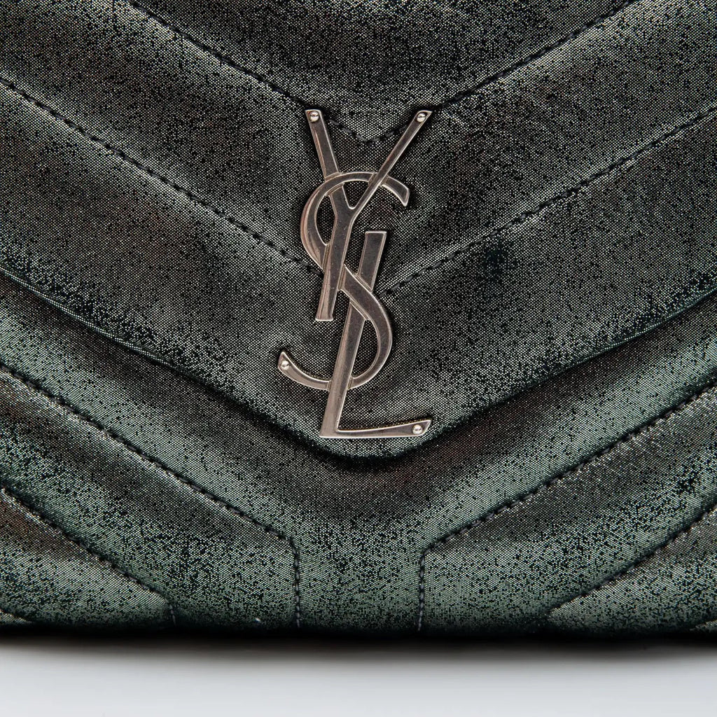 YSL MONOGRAM METALLIC CALFSKIN LOULOU BAG