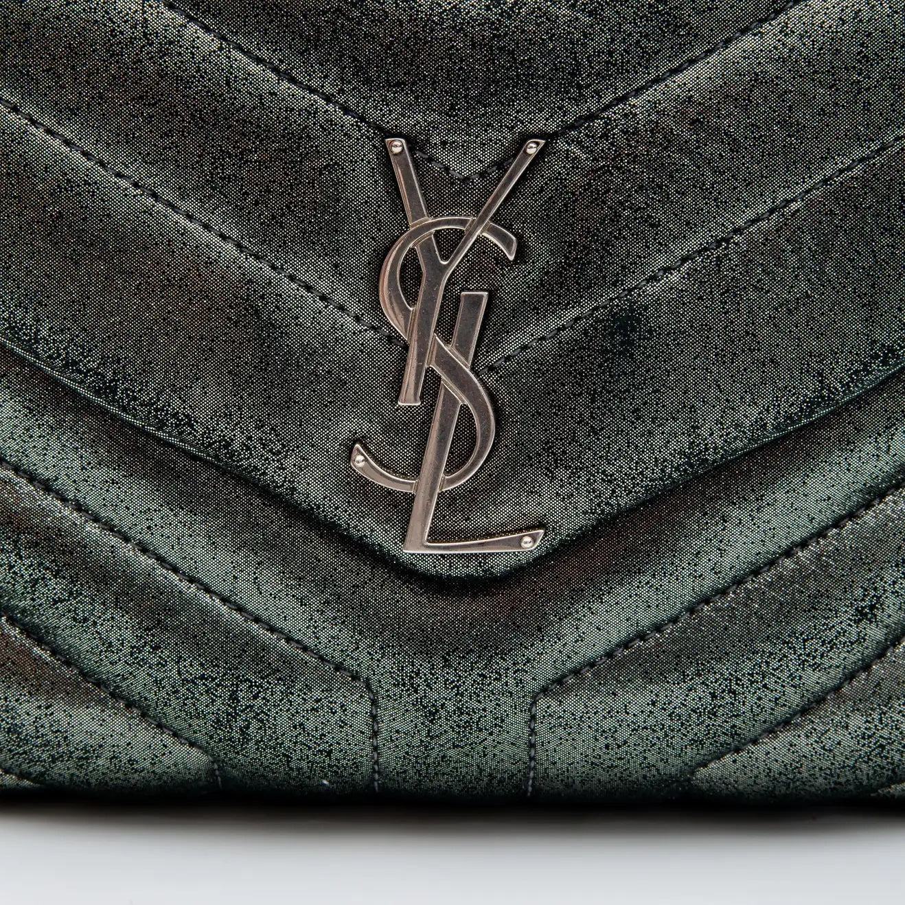 YSL MONOGRAM METALLIC CALFSKIN LOULOU BAG
