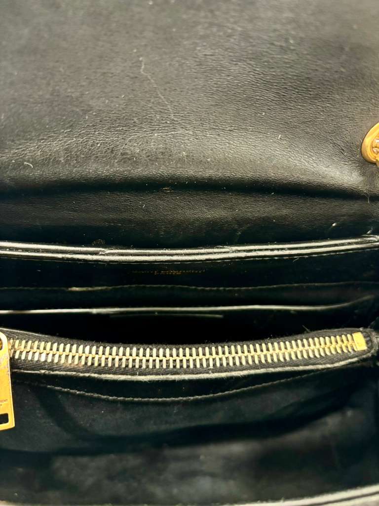 YSL CALFSKIN Y QUILTED MONOGRAM SMALL LOULOU BAG