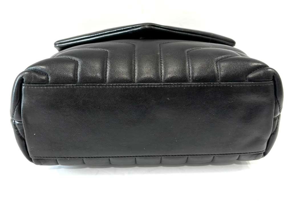 YSL CALFSKIN Y QUILTED MONOGRAM SMALL LOULOU BAG
